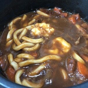 簡単で美味しい！！　残ったカレーでカレーうどん